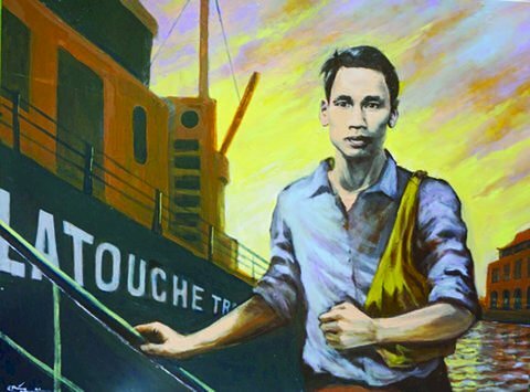 Người thanh niên Nguyễn Tất Thành chuẩn bị rời Tổ Quốc lên con tàu Latouche-Tréville ngày 5/6/1911