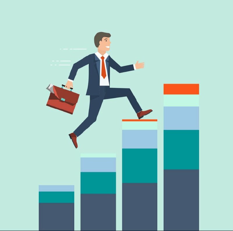 Hình ảnh những bậc thang dẫn tới sự thành công