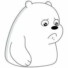 Ảnh phim hoạt hình chú gấu White với khuôn mặt buồn và hai con mắt rưng rưng