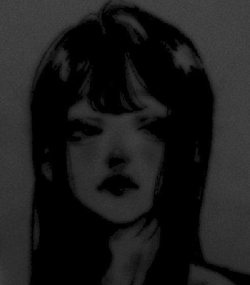 Hình Anime cô gái xinh đẹp nhưng đôi mắt đầy lạnh lùng