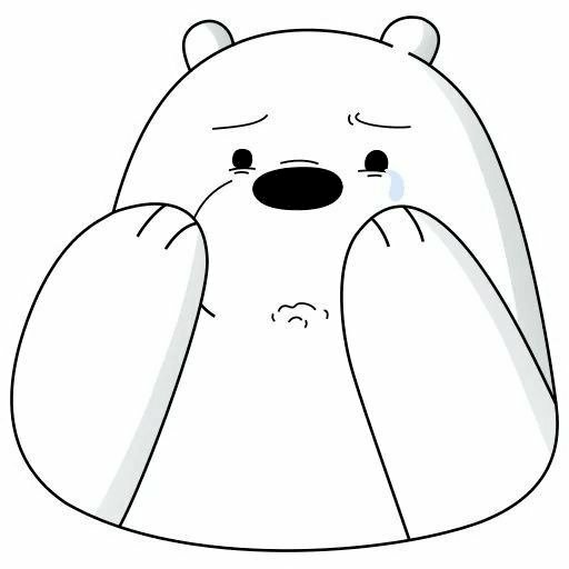 Hình hình ảnh phim hoạt hình gấu White buồn khóc nhị tay vệ sinh nước mắt