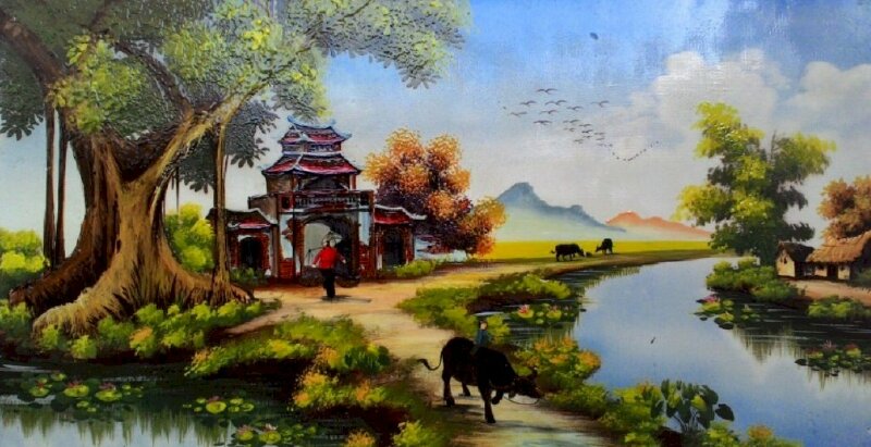 Hình ảnh cây đa bến nước sân đình nơi vùng quê bình yên tuyệt đẹp