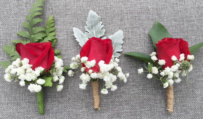 Hình ảnh hoa hồng cài áo tuyệt đẹp cho chú rễ