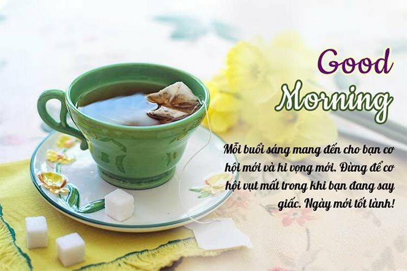 Hình ảnh chào buổi sáng tốt lành gửi đến người thương
