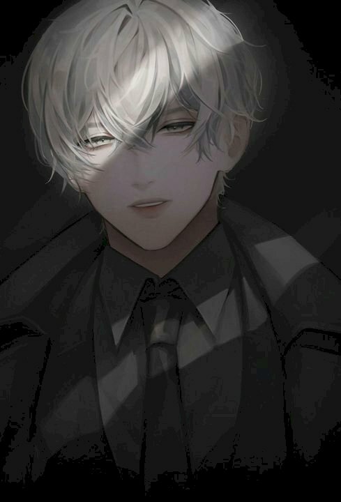 Ảnh anime nam tóc trắng ánh mắt lạnh lùng