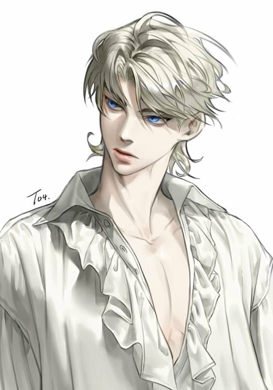 Ảnh anime nam tóc trắng mắt xanh lạnh lùng