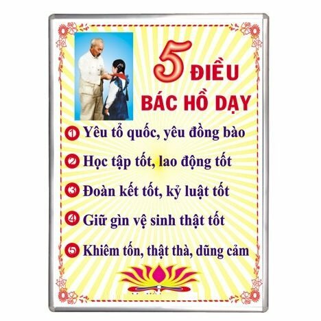 101 Hình ảnh năm điều bác Hồ dạy thiếu niên nhi đồng, tải miễn phí