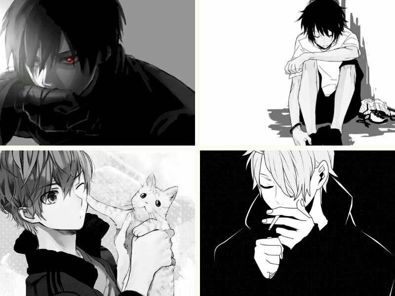 Ảnh anime nam trắng đen - InKyThuatSo