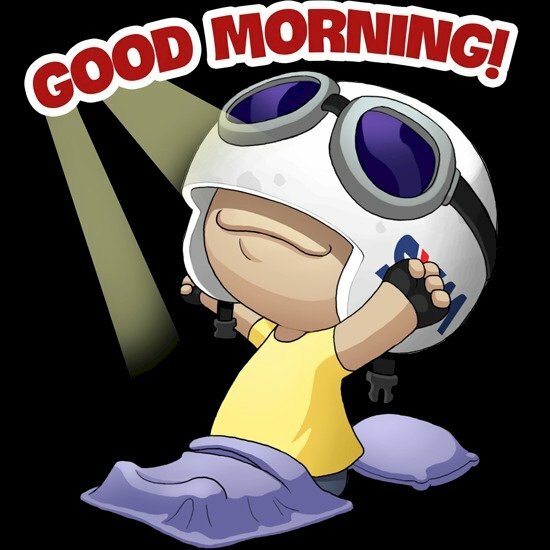 Ảnh chào ngày mới hoạt hình dễ thương, ngộ nghĩnh