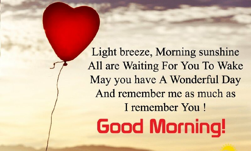 Ảnh quả bóng trái tim dễ thương và lời nhắn gửi ngày mới đầy ắp tình yêu đến vợ