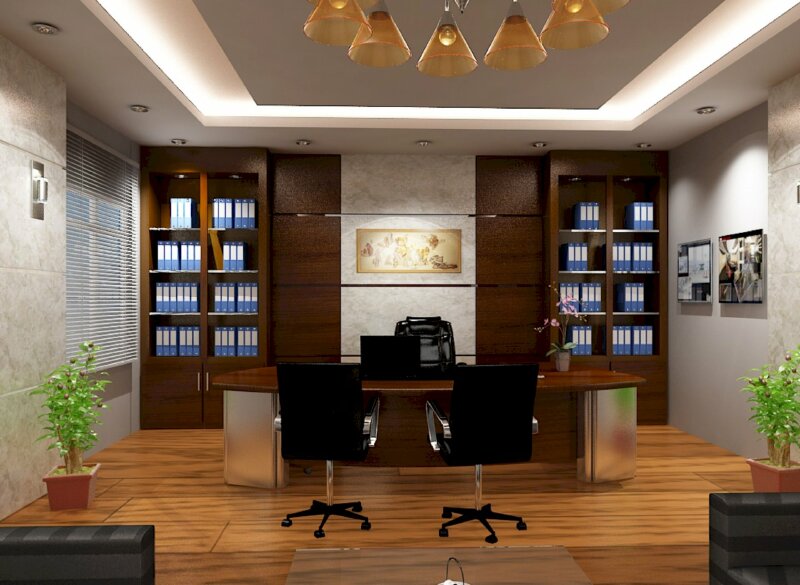 Ảnh văn phòng làm việc giám đốc đơn giản, sang trọng