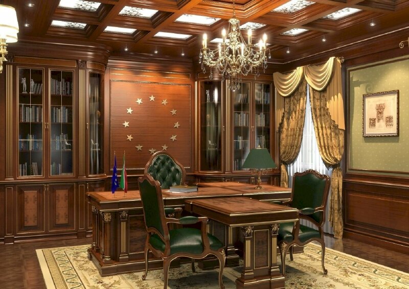 Ảnh văn phòng làm việc giám đốc sang trọng, thể hiện đẳng cấp