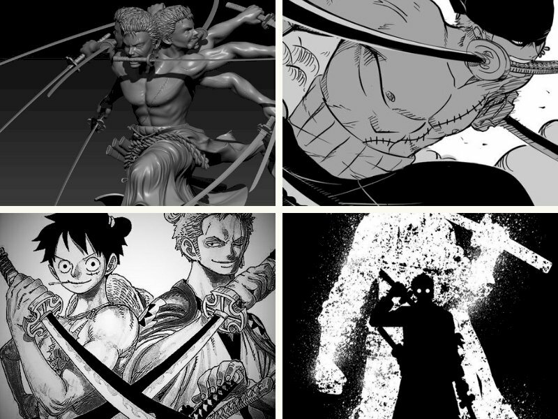 Ảnh Zoro đen trắng - InKyThuatSo