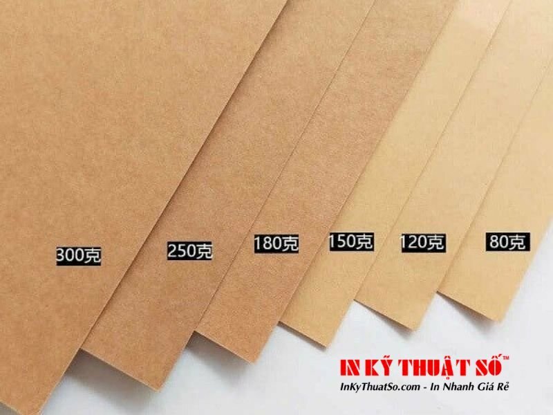 Các định lượng giấy carton in hộp