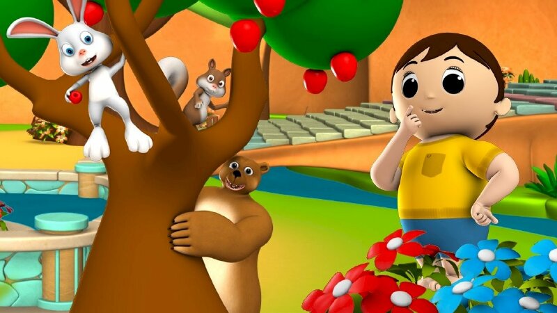 Hình ảnh cây táo hoạt hình 3D đẹp