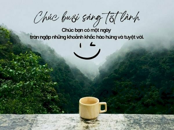 Hình ảnh chúc ngày mới an lành với khung cảnh thiên nhiên đẹp