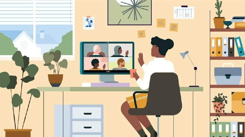 Ảnh hoạt hình làm việc online