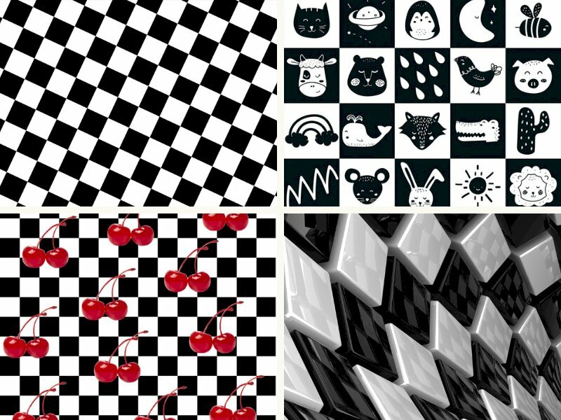 Hình caro trắng đen - InKyThuatSo