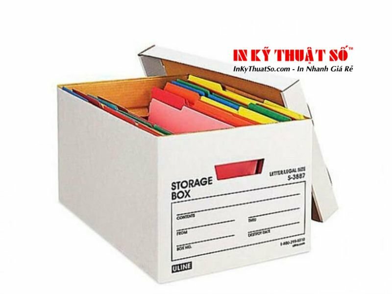 hộp carton đựng hồ sơ công ty doanh nghiệp