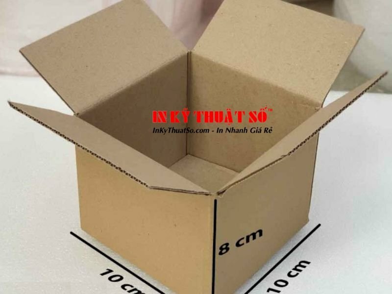 hộp carton nhỏ - 10cm x 10cm x 8cm