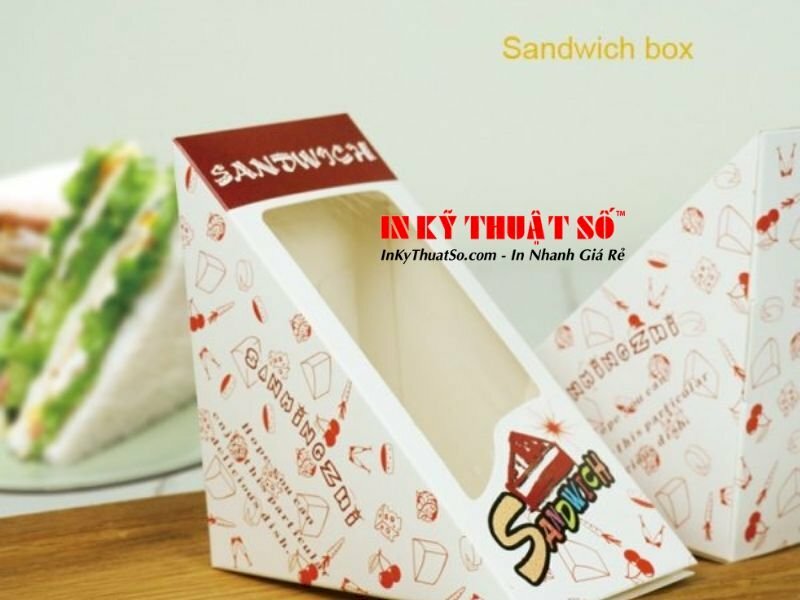 Mẫu in hộp đựng bánh sandwich
