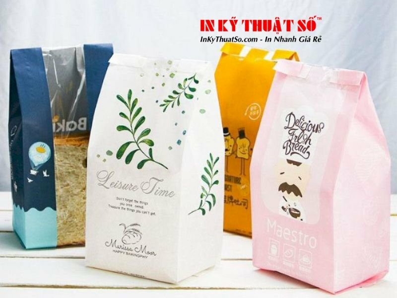 Túi giấy đựng bánh kẹo in hình dễ thương