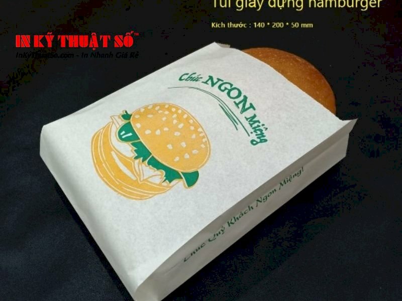 túi giấy đựng hamburger