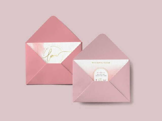 Mẫu thiết kế phong bì sinh nhật hồng dễ thương