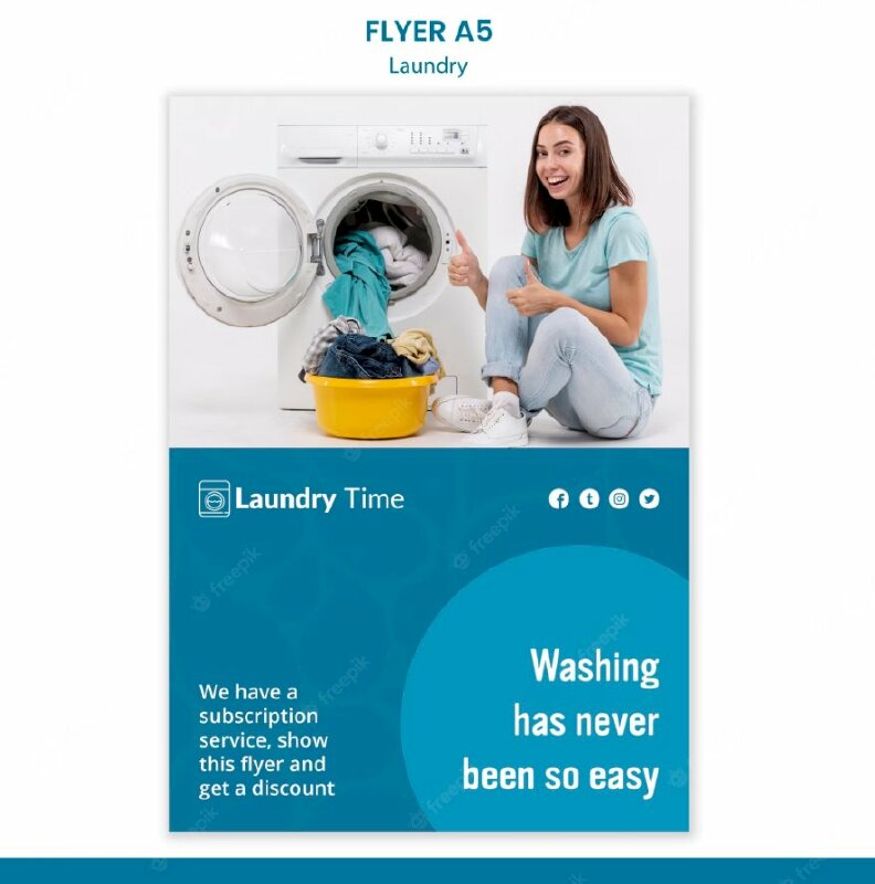 Mẫu tờ rơi giới thiệu tiệm giặt ủi chất lượng