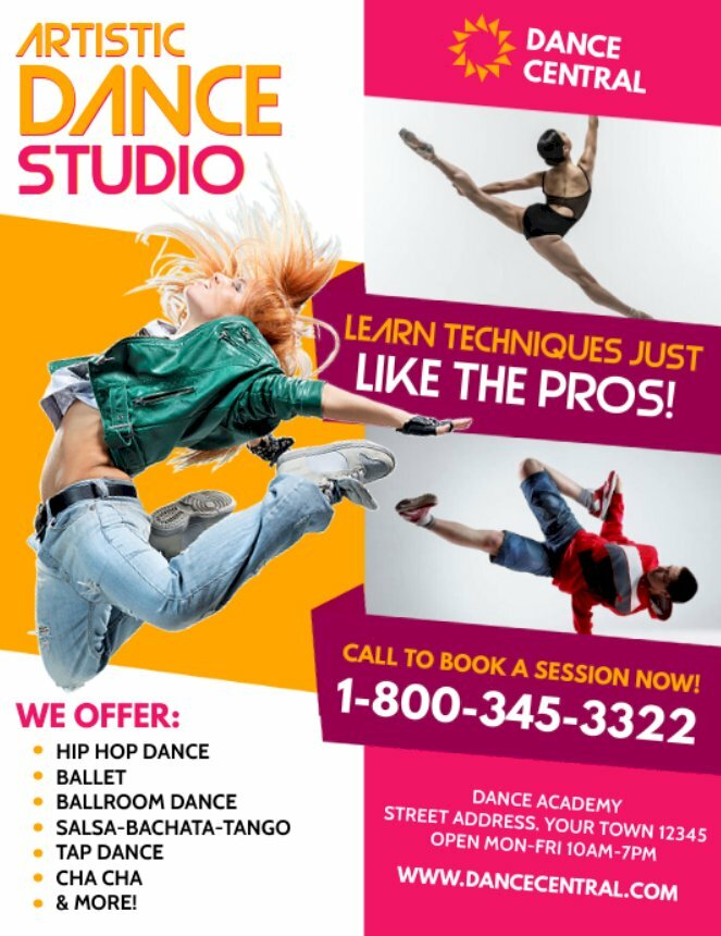 Mẫu tờ rời quảng cáo lớp học Dance