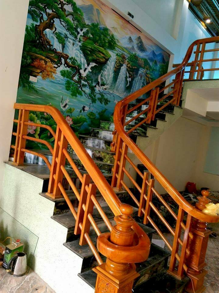 Mẫu tranh dán tường 3D cho cầu thang mang phong cách thiên nhiên gần gũi
