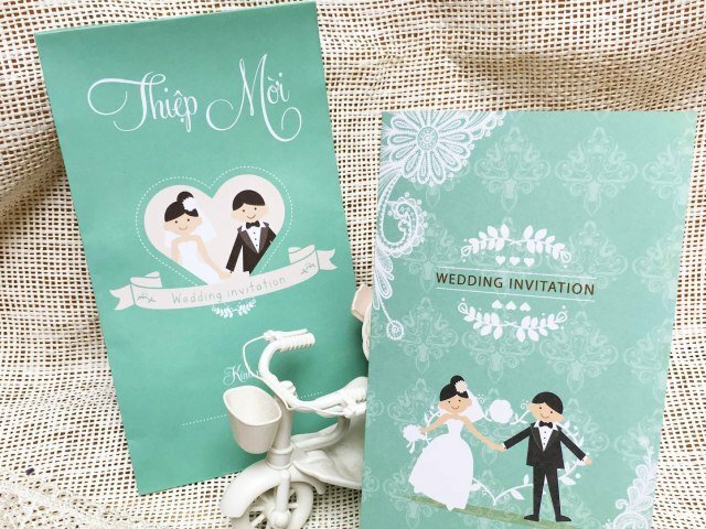 Thiệp cưới chibi
