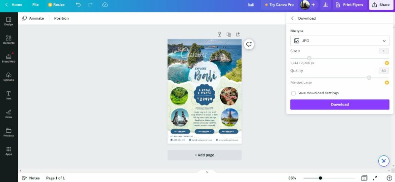 Ấn nút Download