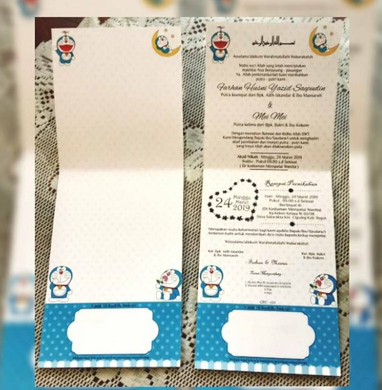 Mẫu thiệp mời đám cưới Doraemon