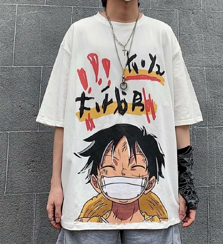 Áo phông in hình Luffy, áo thun in hình theo yêu cầu