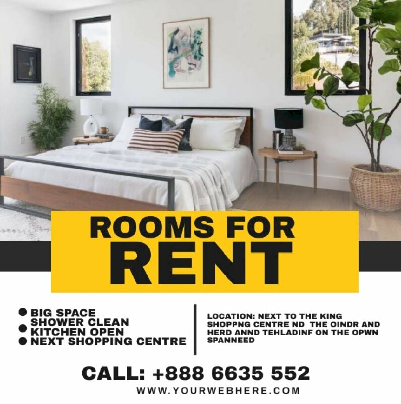 Mẫu thiết kế tờ rơi cho dịch vụ thuê phòng trọ rất tinh tế