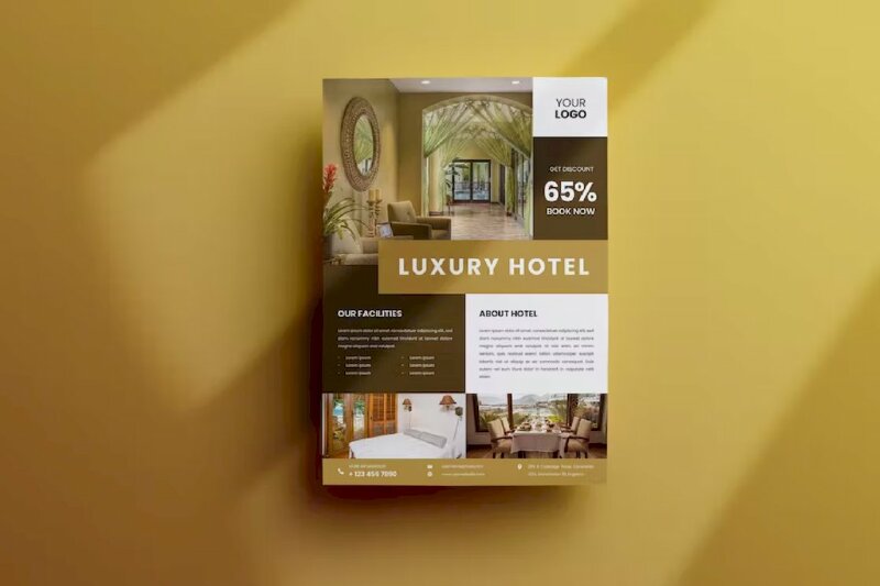 Mẫu thiết kế tờ rơi khách sạn tuyệt đẹp và tinh tế