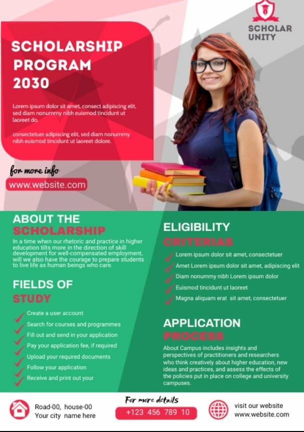 Mẫu thiết kế tờ rơi du học đẹp với màu sắc tươi mới và hài hòa