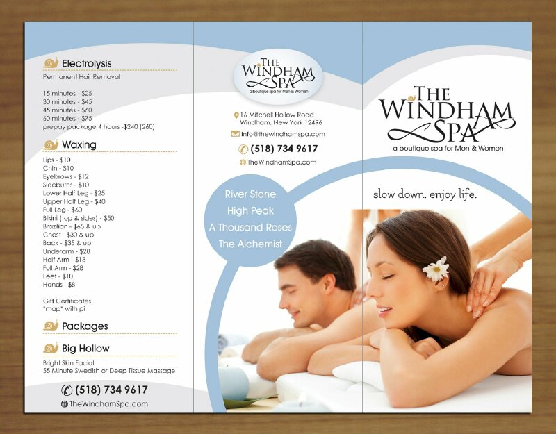 Mẫu tờ rơi spa cho nam giới và nữ giới cùng bảng giá cùng thông tin chi tiết của spa
