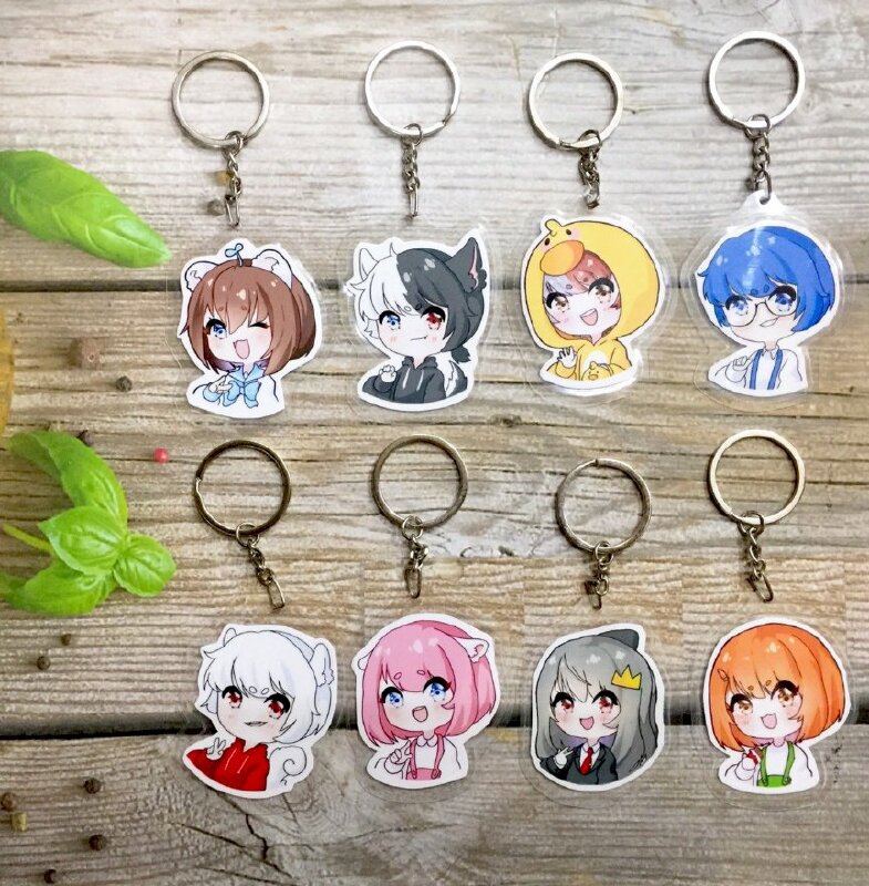 Các mẫu móc khóa nhựa dẹo hình nhân vật nữ anime chibi