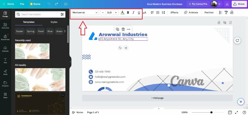 Các công cụ chỉnh sửa Font, kích thước, màu chữ như hình minh họa