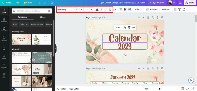 Các công cụ chỉnh sửa Font, kích thước, màu chữ như hình minh họa
