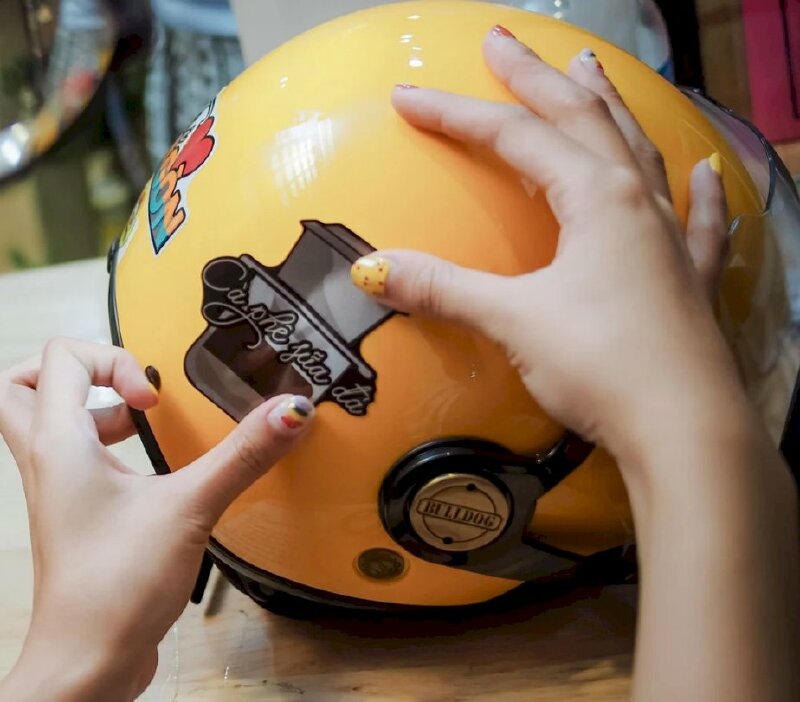 In Decal dán mũ bảo hiểm