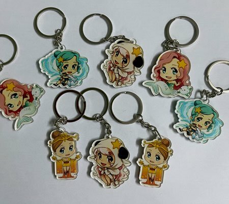 Mẫu thiết kế móc khóa được in theo từng biểu tượng 12 cung hoàng đạo