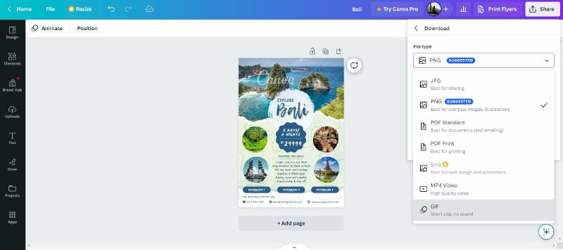 Chọn định dạng hình phù hợp