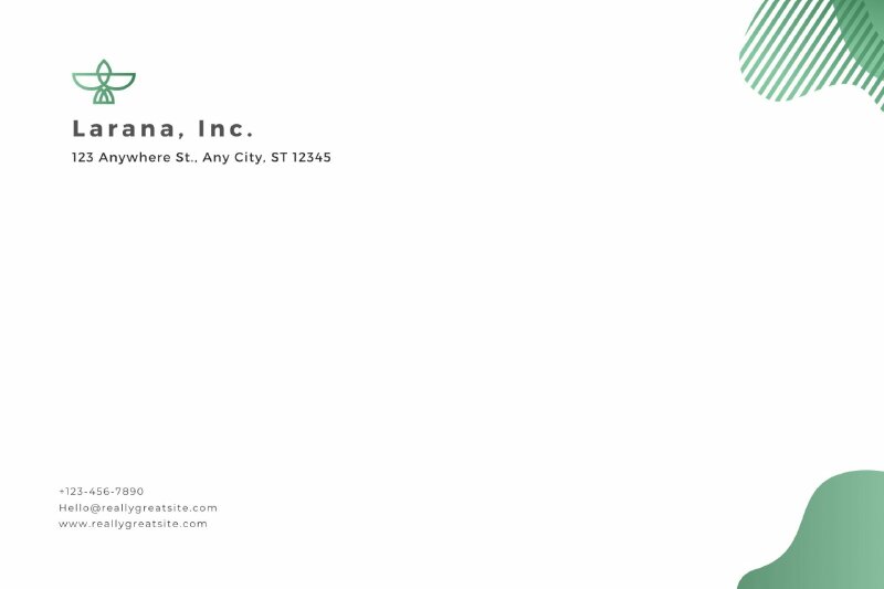 Mẫu bao thư trắng họa tiết xanh 12x18 nắp có keo