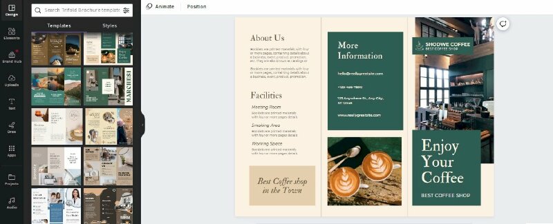 Bước 3: Tùy chỉnh mẫu tờ bướm