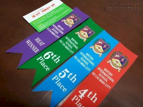 Mẫu cờ lớp đuôi nheo gắn ngực áo