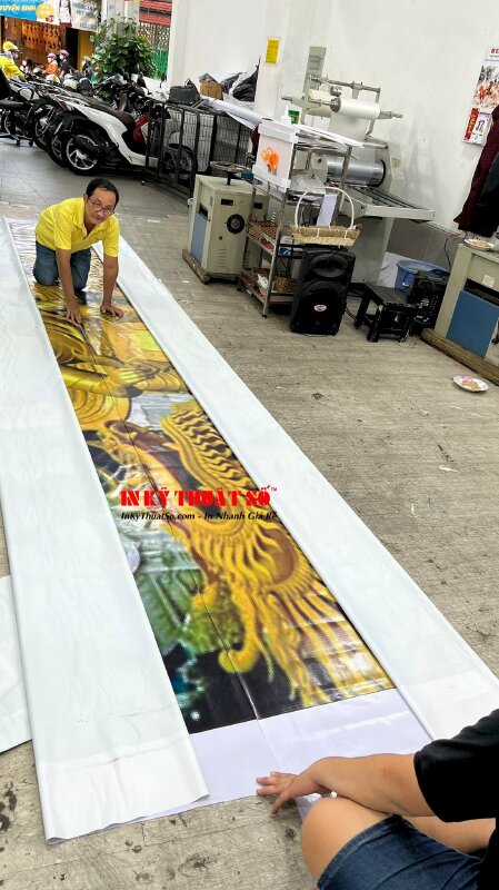 Bạt Hiflex in cỡ lớn gia công dán nối