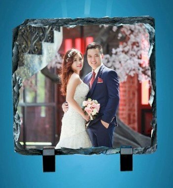 In ảnh cưới lên đá